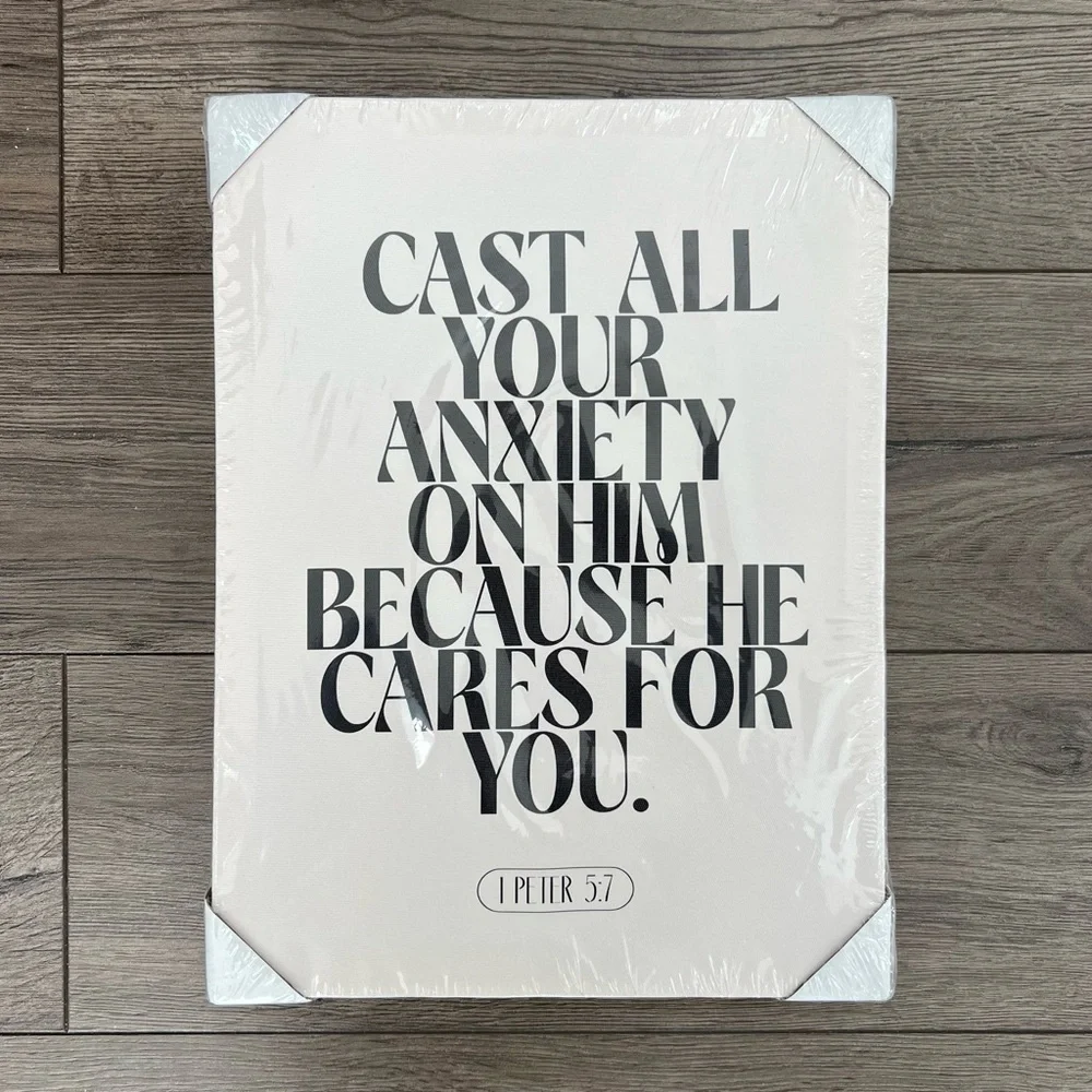 Bible Verse Wrapped Canvas Wall Art, Set of 3, Ready to Hang, 10”x13” - Picture 5 of 7